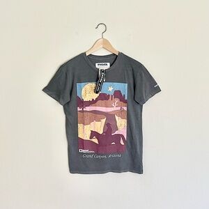 NEW RSQ x National Park Foundation Grand Canyon Graphic Gray T Shirt Women’s XS